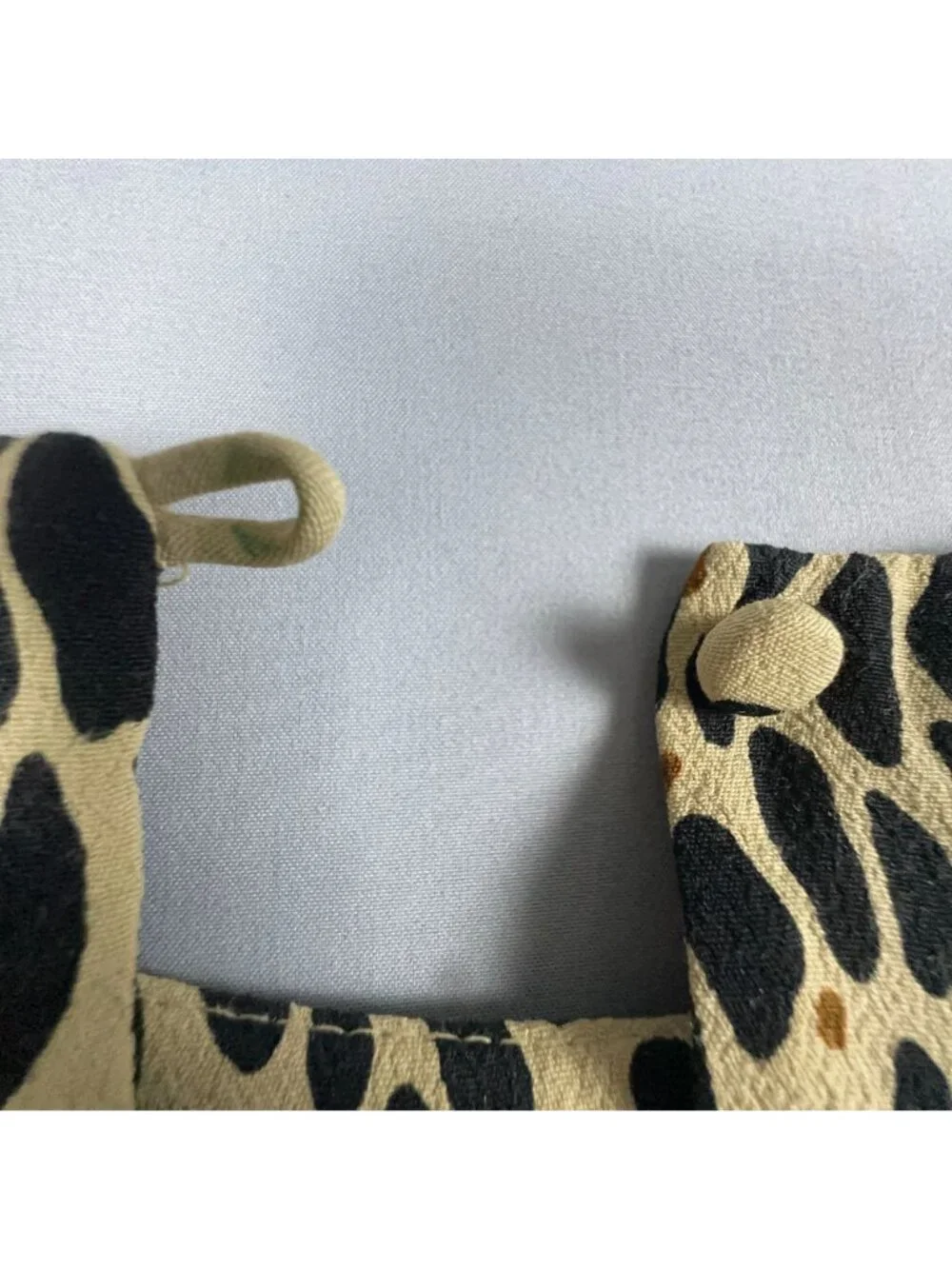 J. Crew Dress Size 4 Shift Leopard Print Beige/Black 3/4 Sleeve Patch Pockets